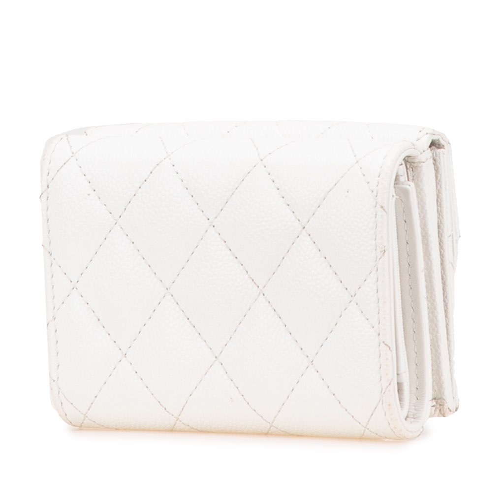Chanel CC Quilted Caviar Trifold Flap Wallet - 2