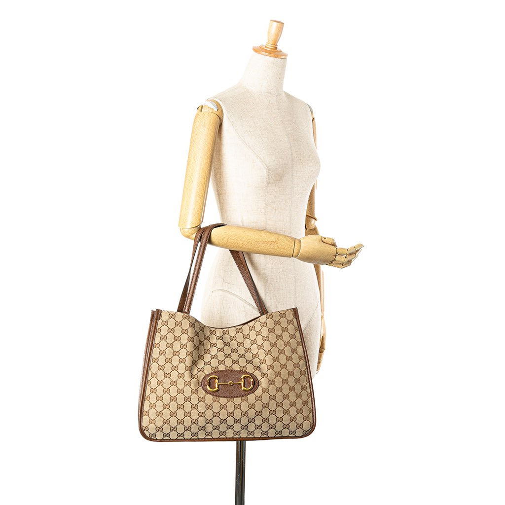 Gucci Medium GG Canvas Horsebit 1955 Tote - Image 15
