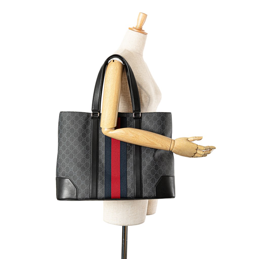 Gucci Large GG Supreme Web Tote - Image 12