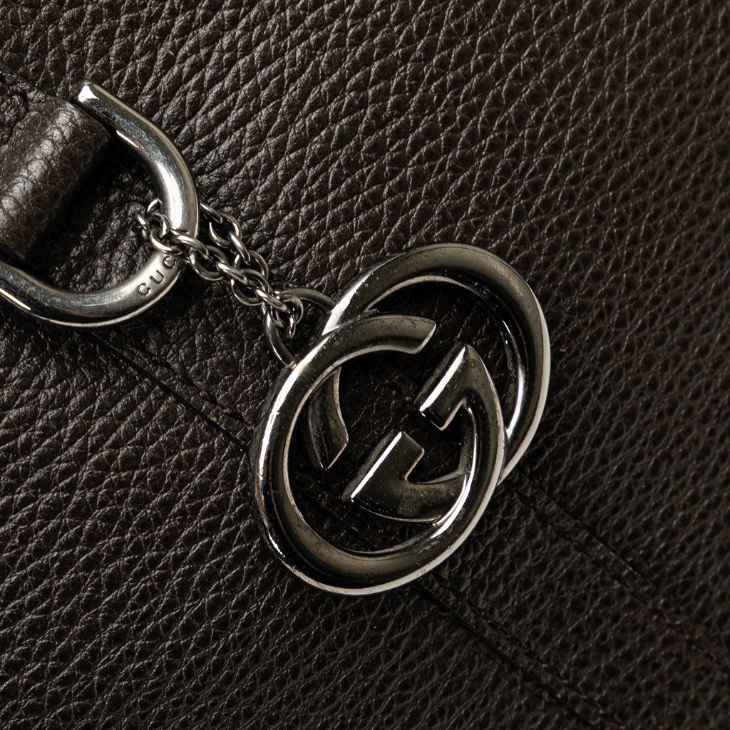 Gucci Large Leather GG Charm Dome Satchel - Image 10