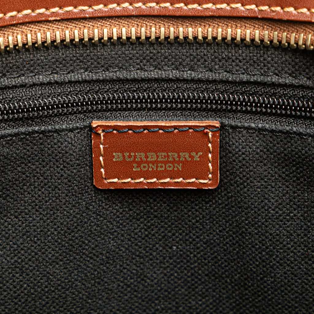 Burberry Haymarket Check Coated Canvas Tote - 5