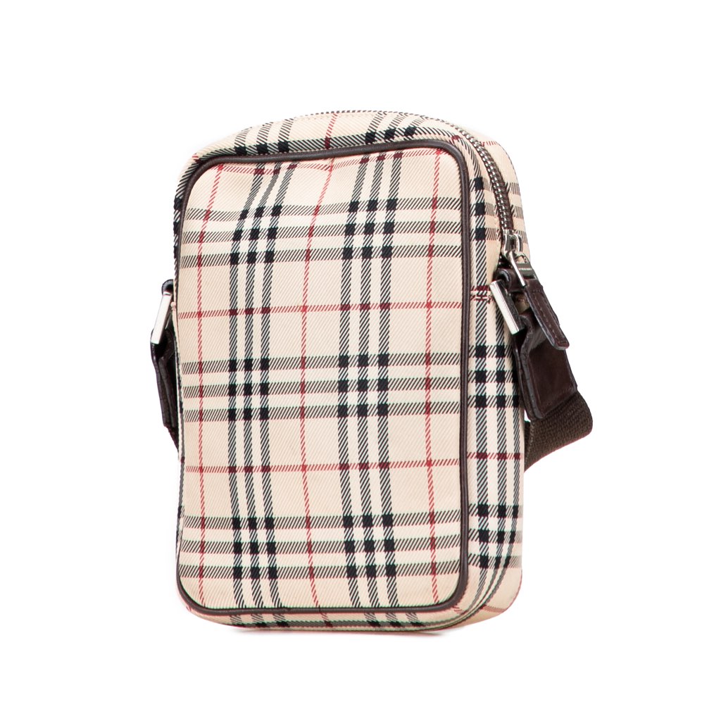 Burberry House Check Canvas Crossbody - Back view