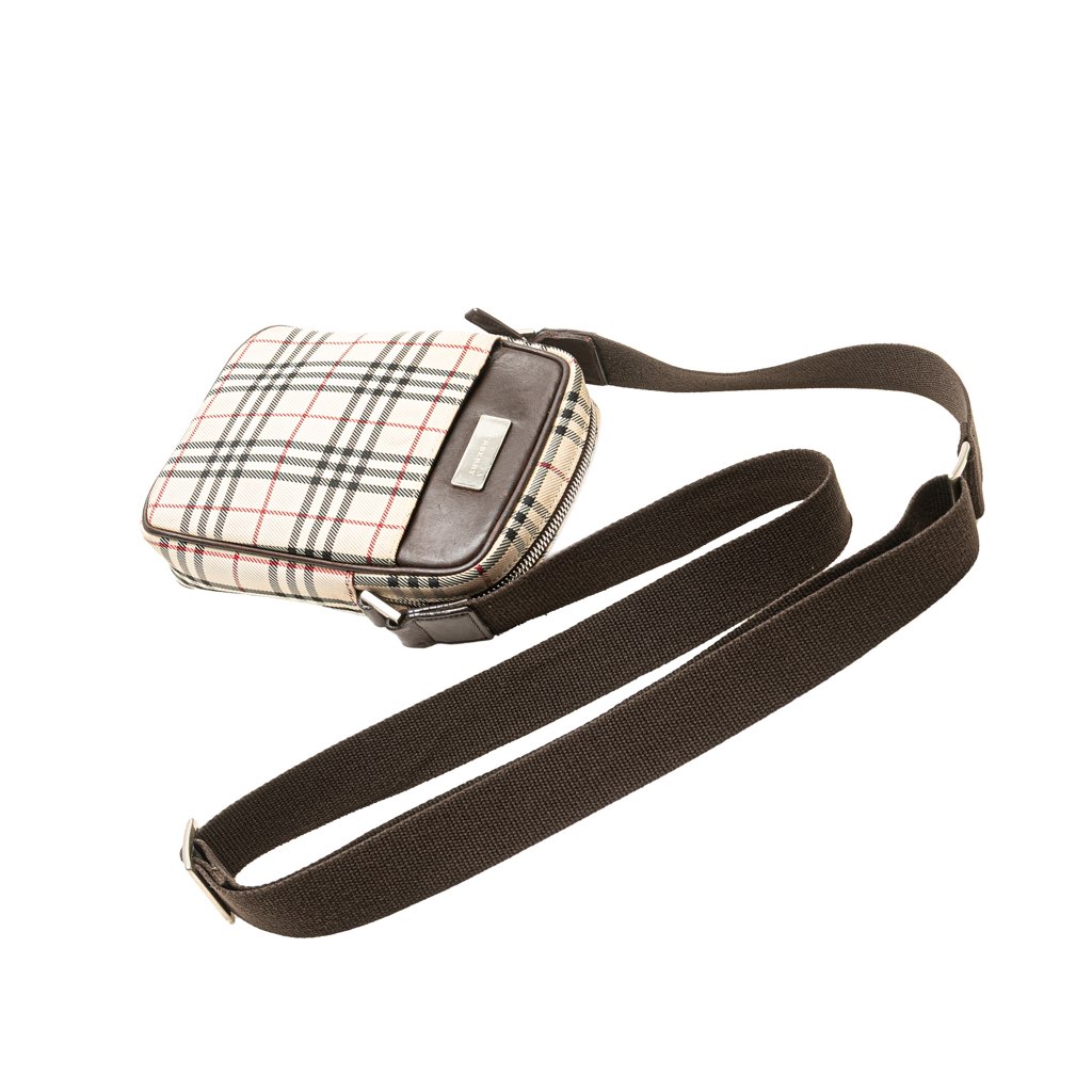 Burberry House Check Canvas Crossbody - Image 11
