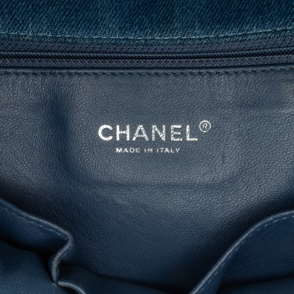 Chanel Large Quilted Denim Boy Flap - 5