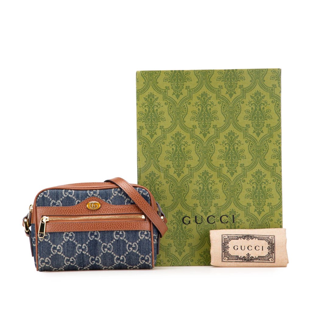 Gucci Mini GG Denim Ophidia Crossbody - Image 15