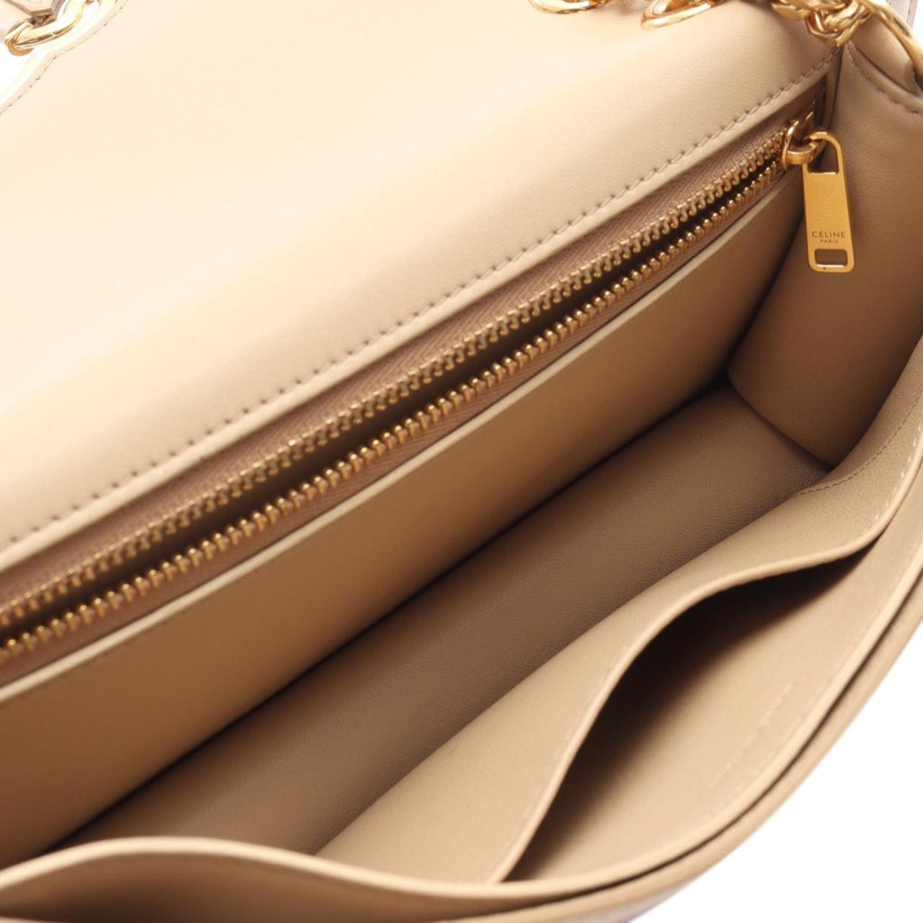 Celine Medium Calfskin Triomphe Frame Crossbody - 3