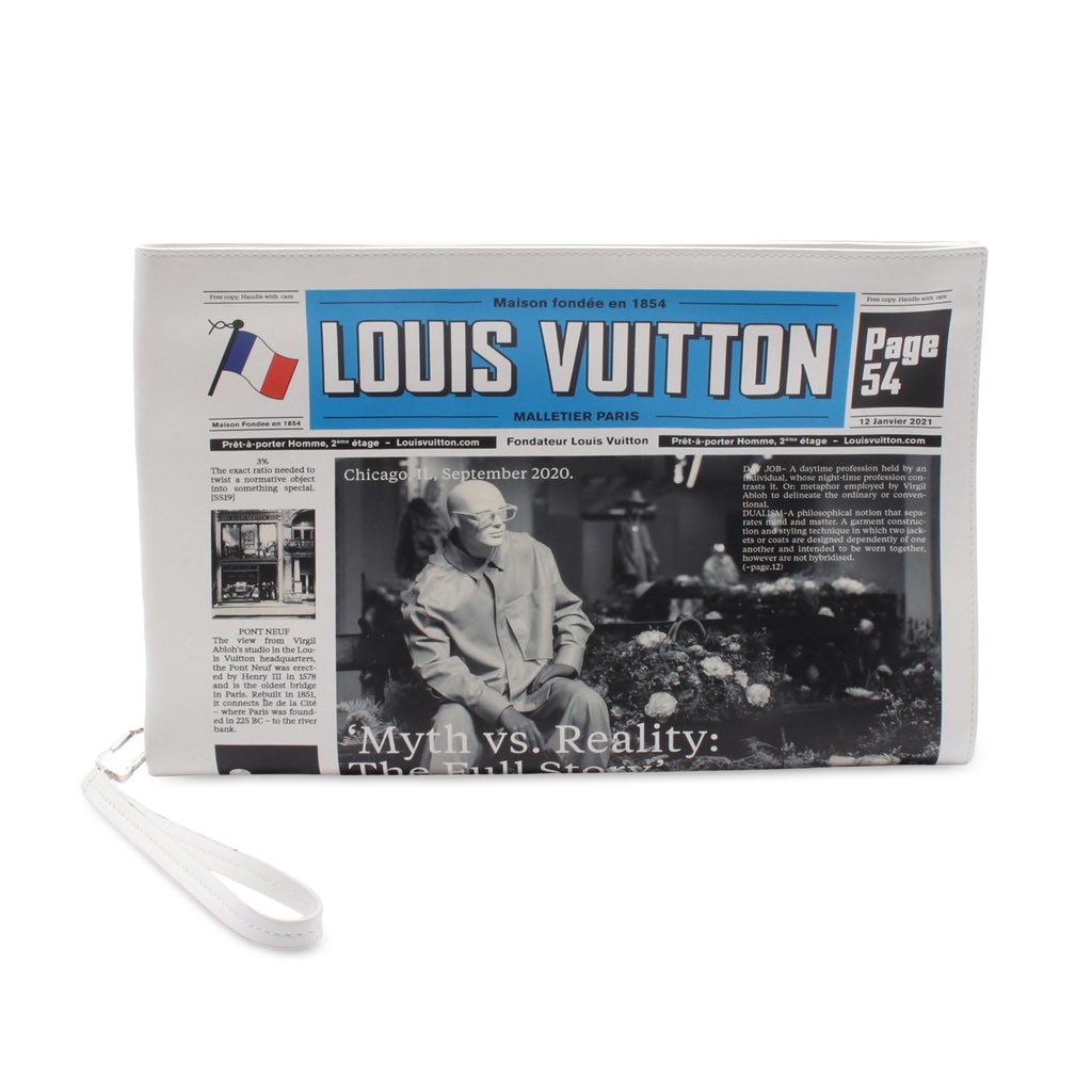 Louis Vuitton Leather Everyday LV Newspaper Pouch