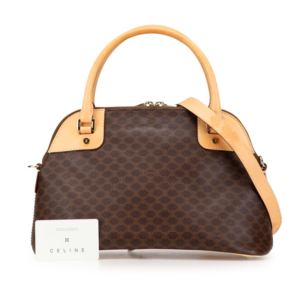 Celine Macadam Coated Canvas Satchel - Image 13