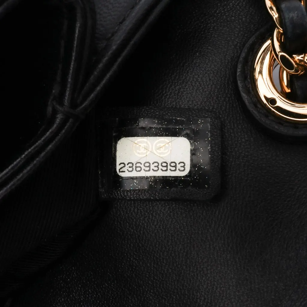 Chanel Small Quilted Lambskin CC Unchained Flap Black Leather Good - Box View