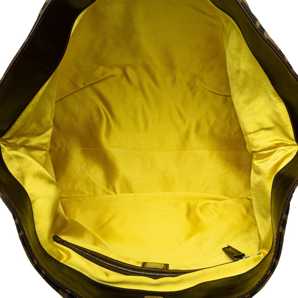 Fendi Zucca Canvas Flower Applique Tote - 4