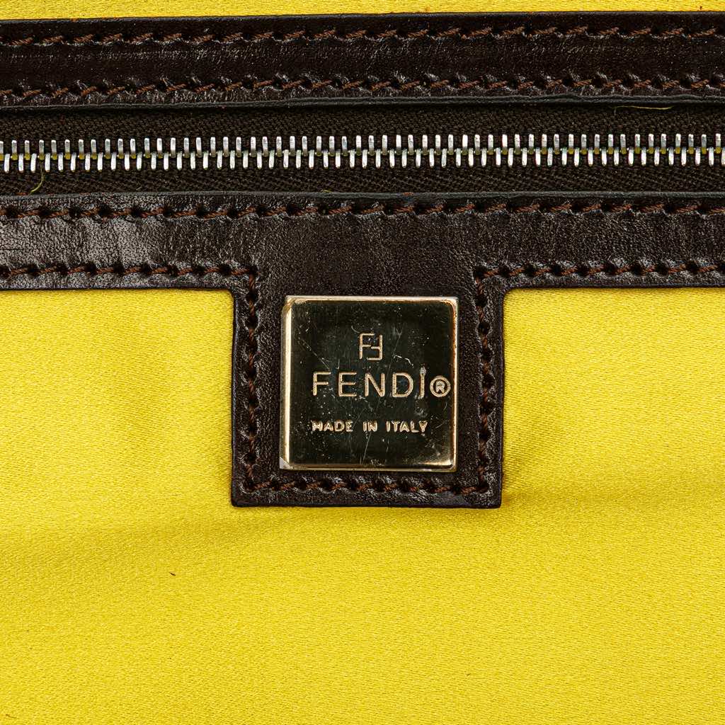 Fendi Zucca Canvas Flower Applique Tote - 5