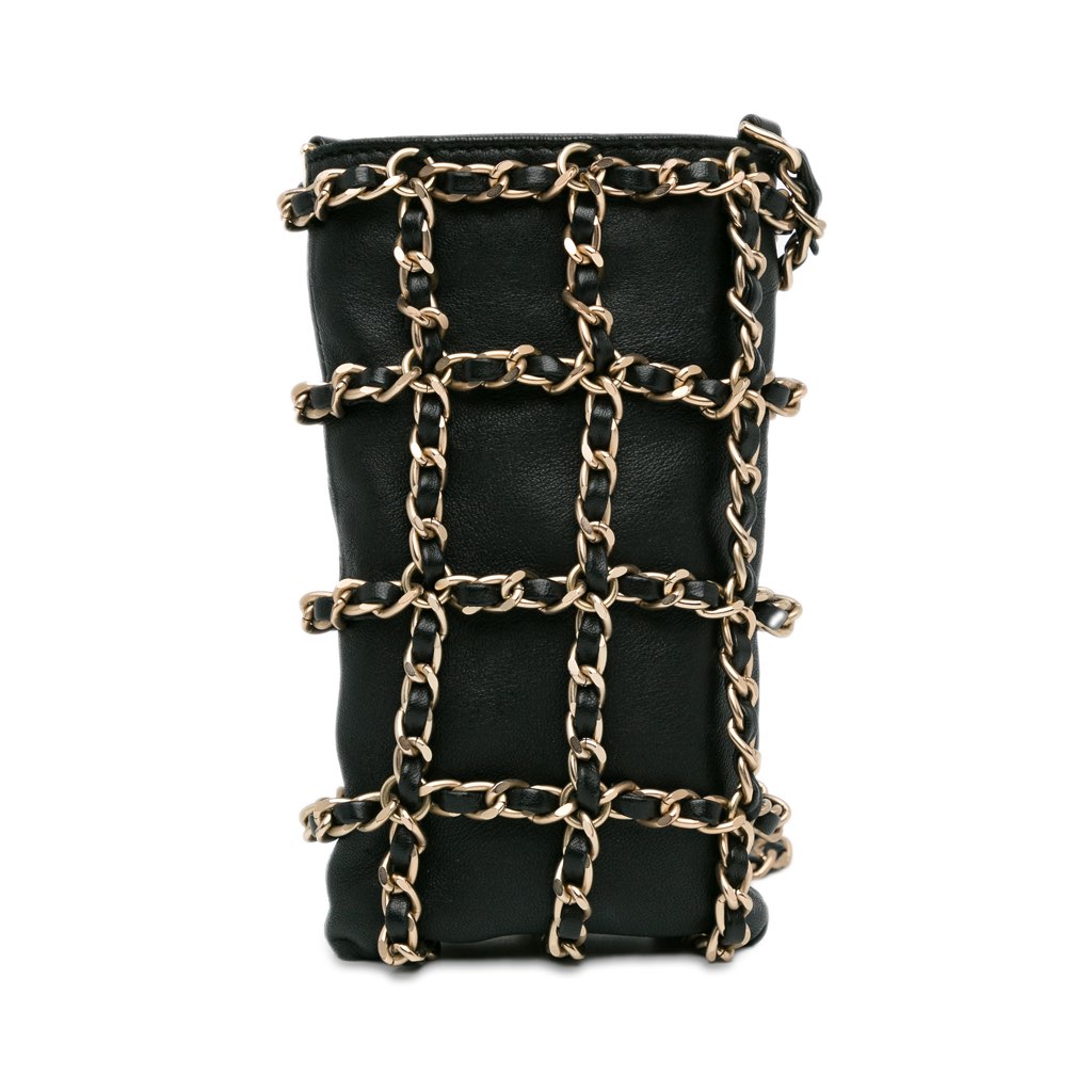 Chanel Lambskin Tech Me Out Clutch With Chain - 3
