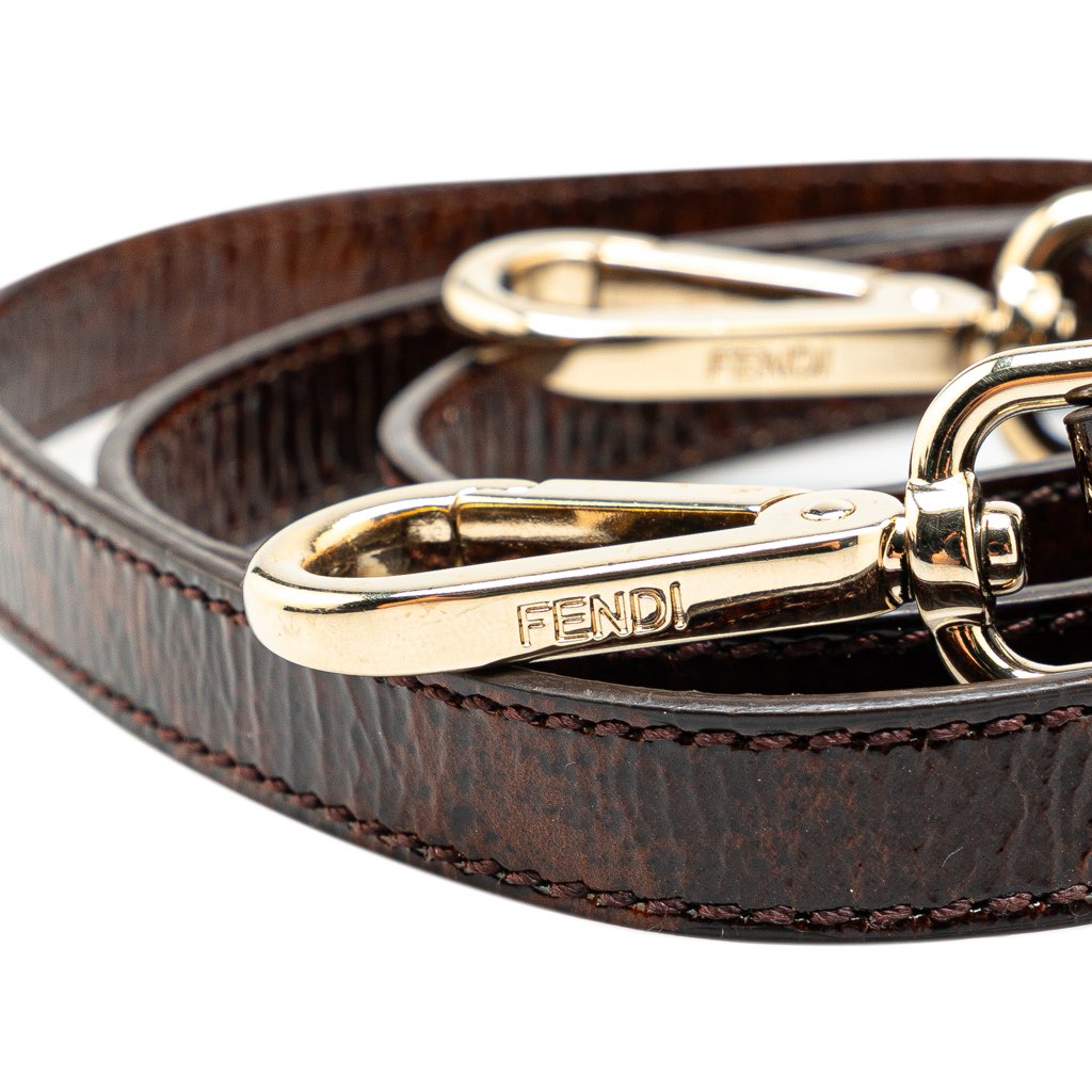 Fendi Leather Shoulder Strap - Back view