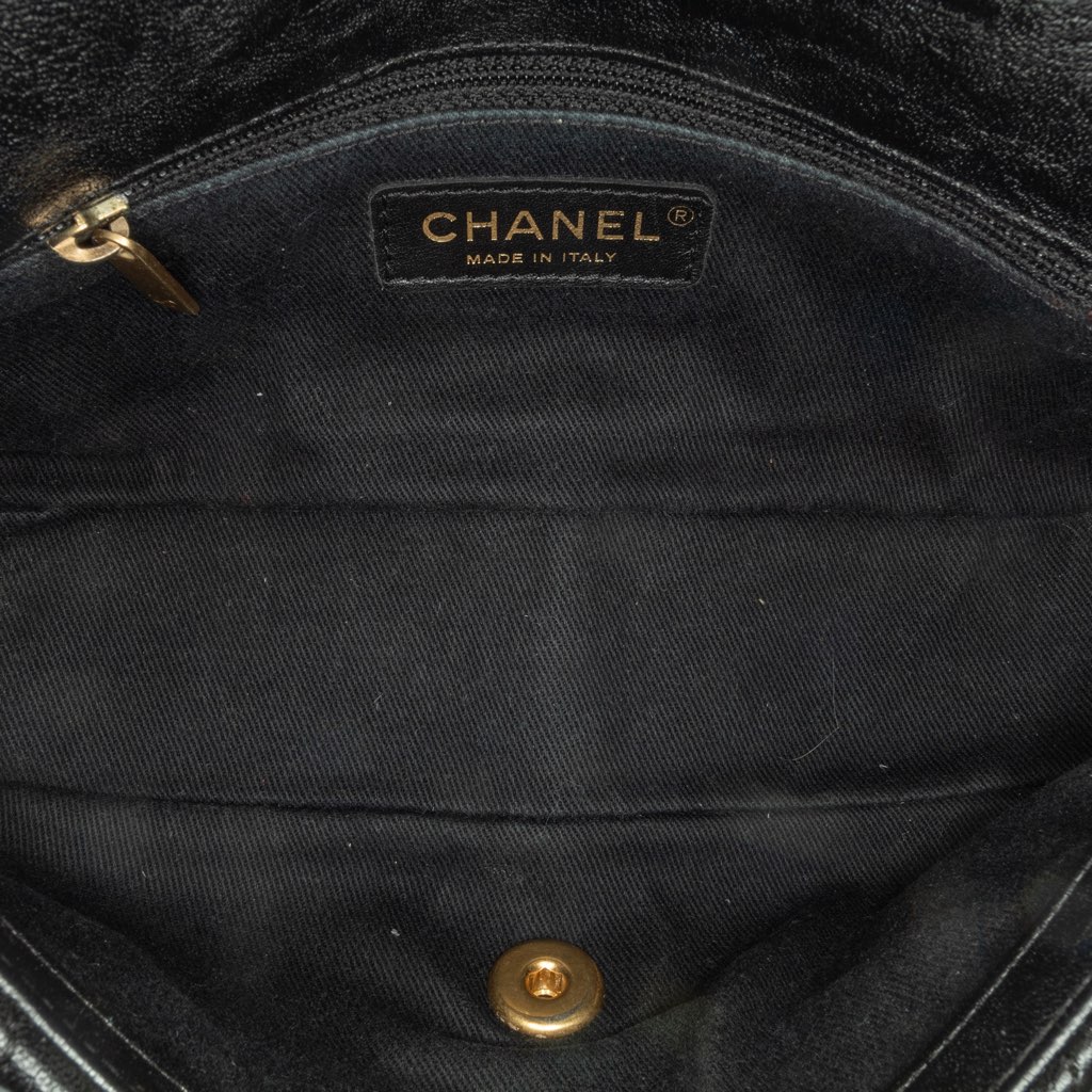 Chanel Small Chevron Wrinkled Calfskin Medallion Charm Surpique Flap - 4