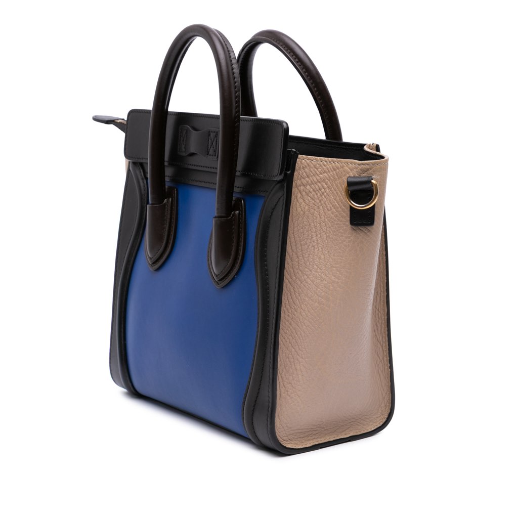 Celine Nano Tricolor Leather Luggage Tote - 2