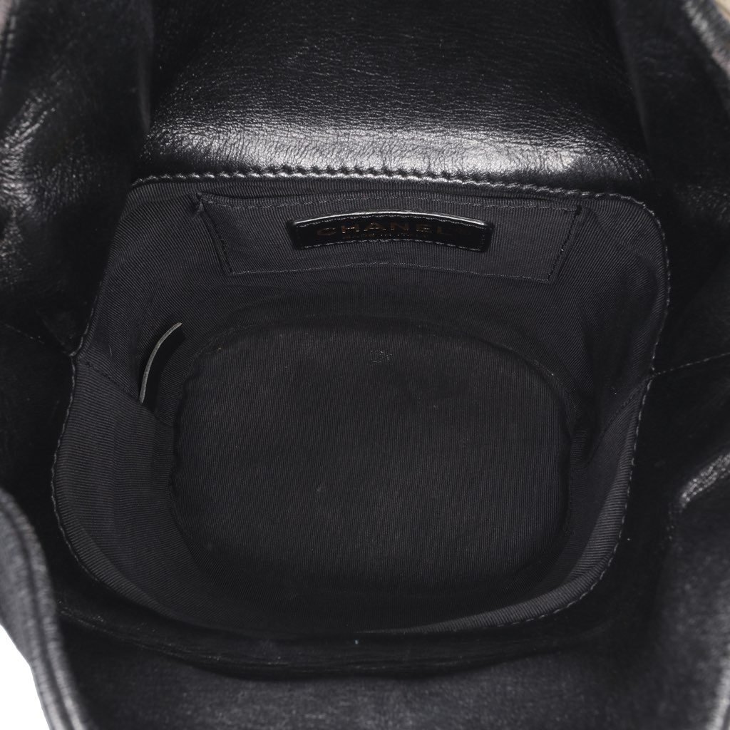 Chanel Quilted Chevron Lambskin Handle with Chic Bucket Bag - 4