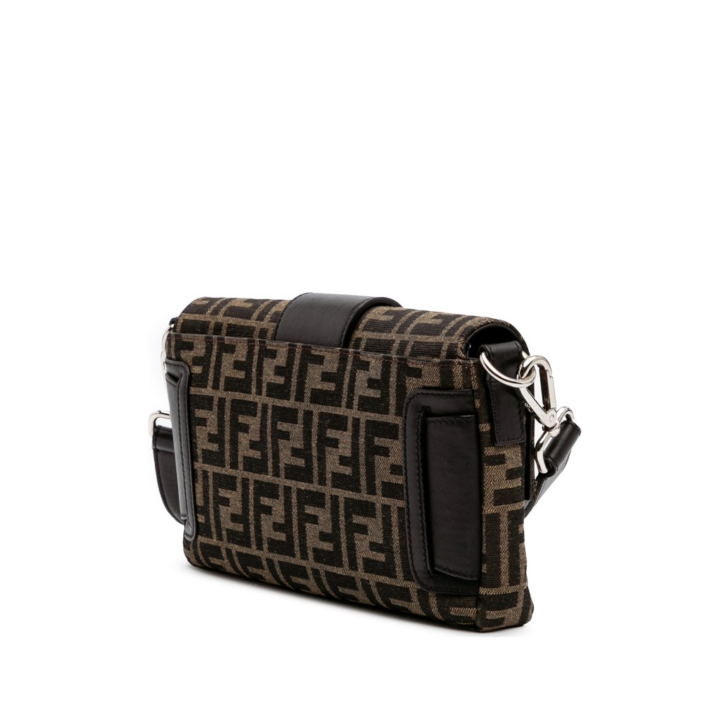 Fendi Zucca Canvas Convertible Baguette Satchel - Back view
