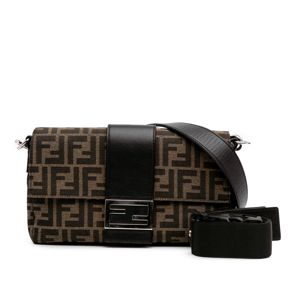 Fendi Zucca Canvas Convertible Baguette Satchel - Image 14