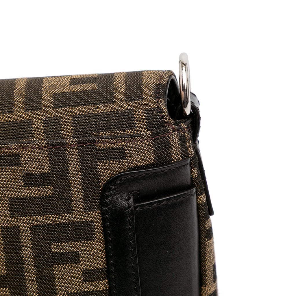Fendi Zucca Canvas Convertible Baguette Satchel - Image 10