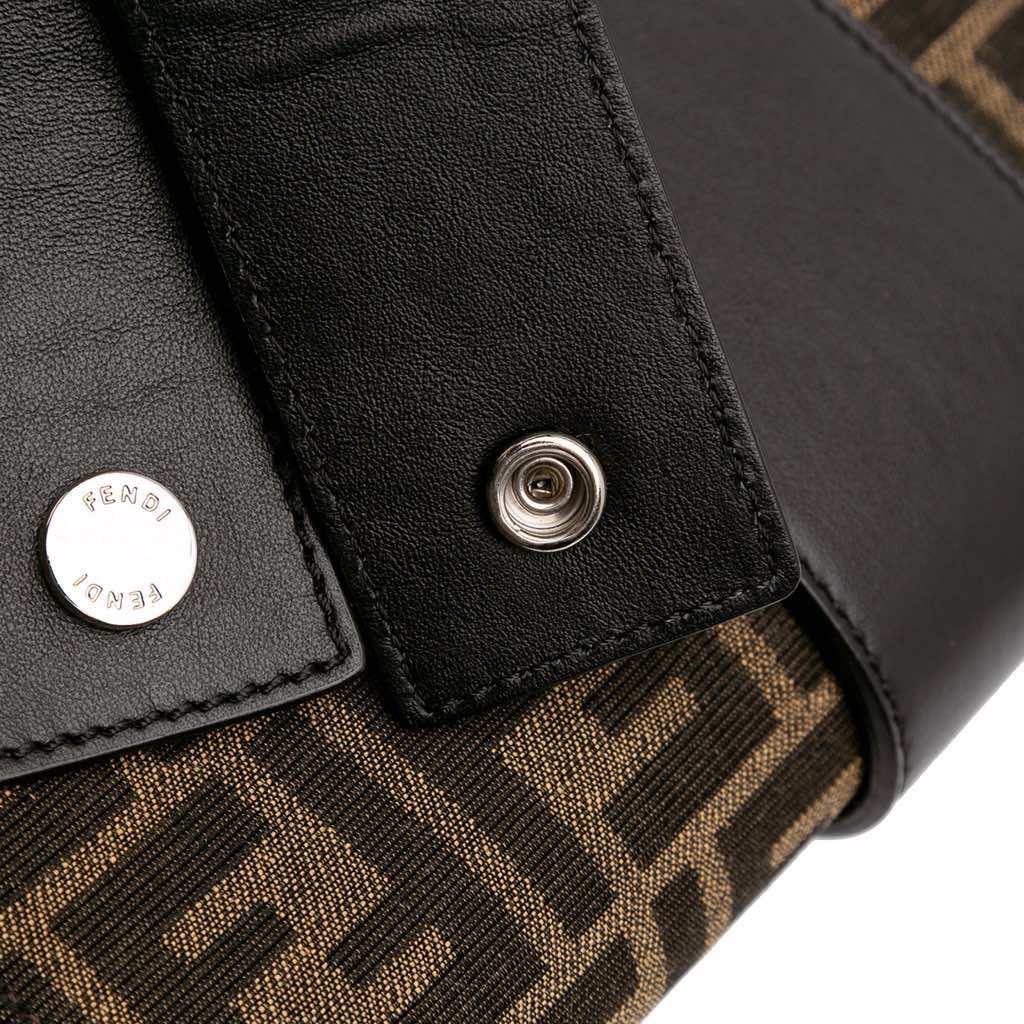 Fendi Zucca Canvas Convertible Baguette Satchel - Image 12