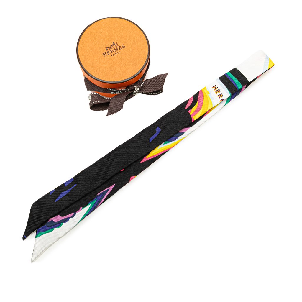 Hermès Brides De Gala Shadow Silk Twilly Scarf - 4