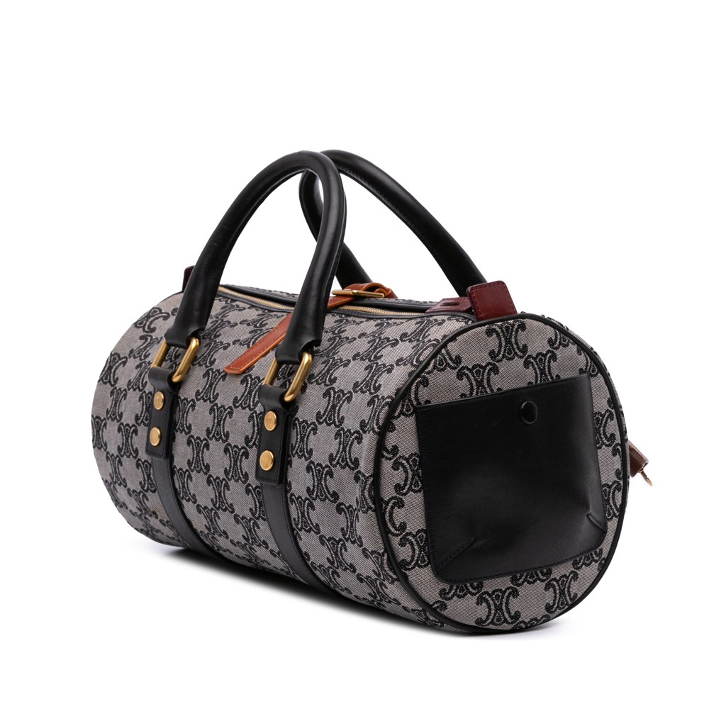 Celine Macadam Canvas Boston Bag - Back view