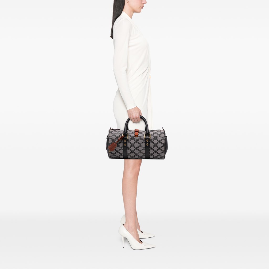 Celine Macadam Canvas Boston Bag - Image 12