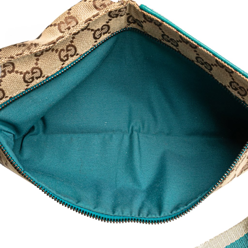 Gucci GG Canvas Web Double Pocket Belt Bag - 4
