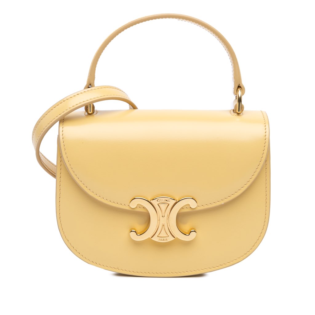 Celine Mini Triomphe Leather Besace Clea Satchel