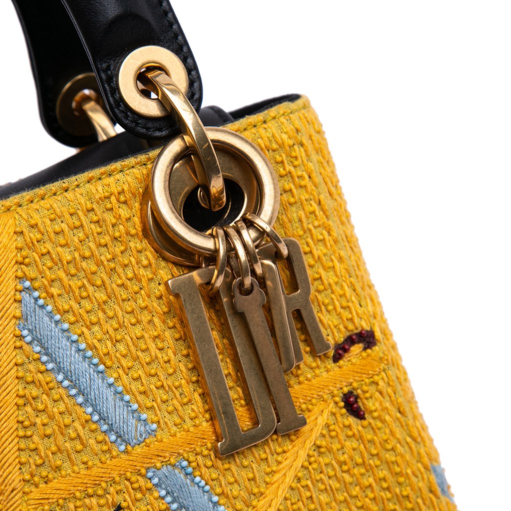 Dior Mini Embroidered Canvas Swords Lady Dior - Detail 2