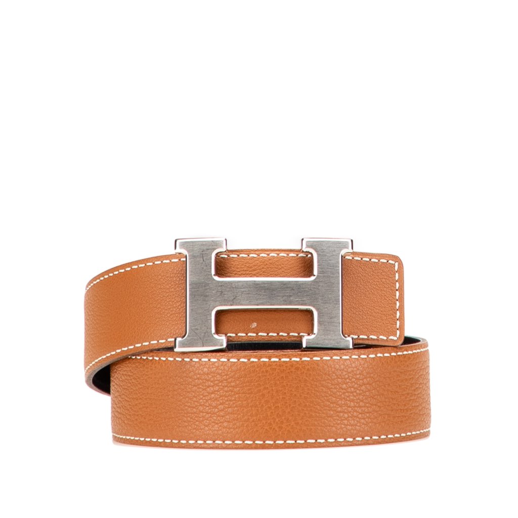 Hermès Leather Constance H Reversible Belt