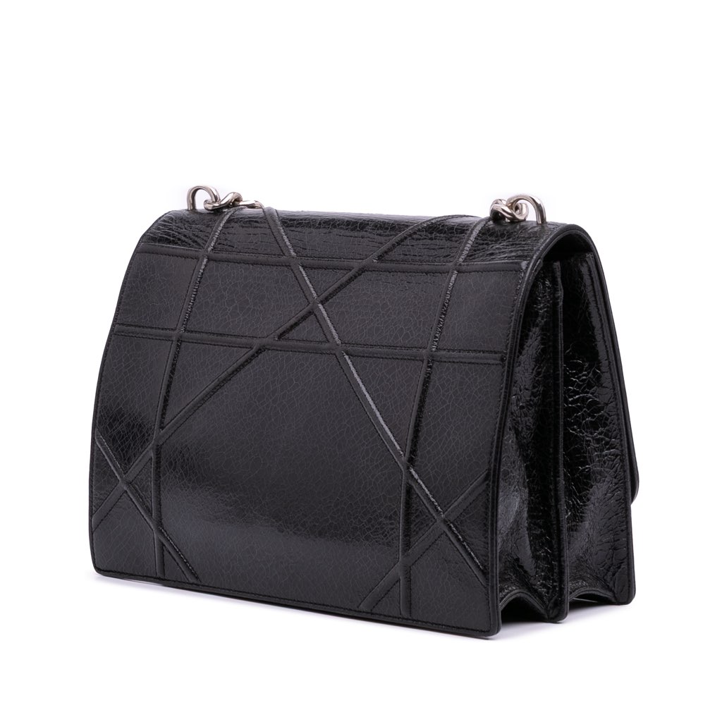 Dior Large Crackled Deerskin Diorama Satchel - 2