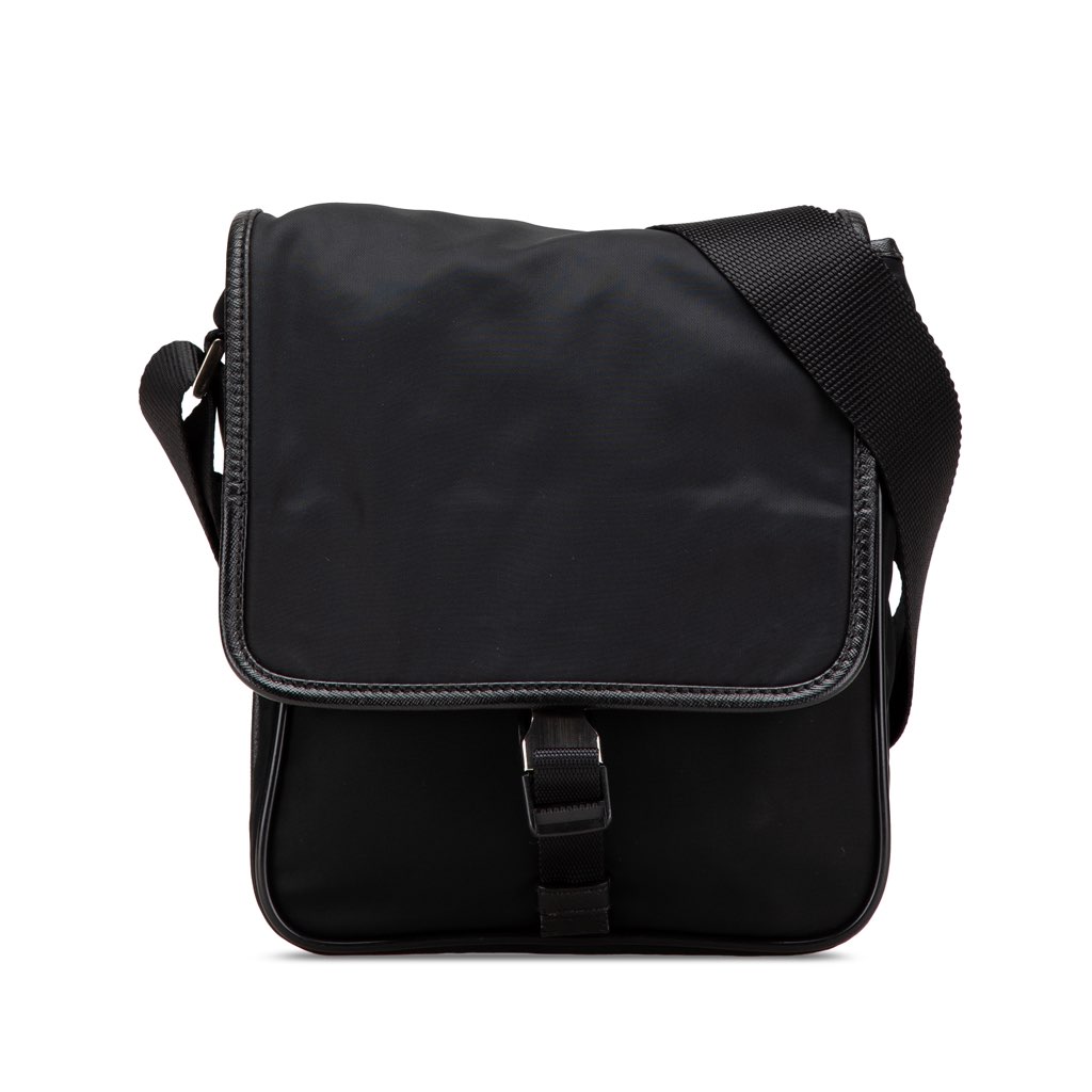 Prada Tessuto Buckle Messenger Bag