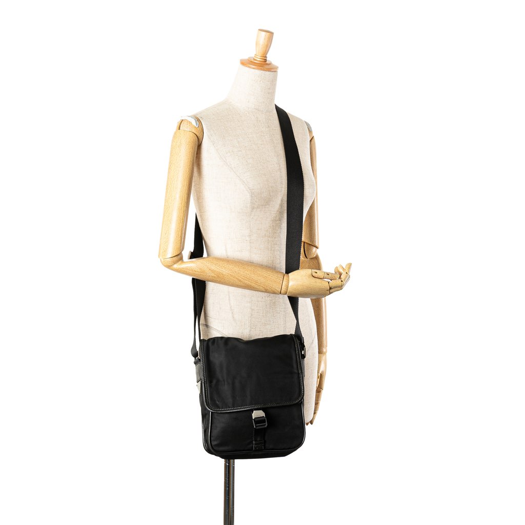 Prada Tessuto Buckle Messenger Bag - Image 14