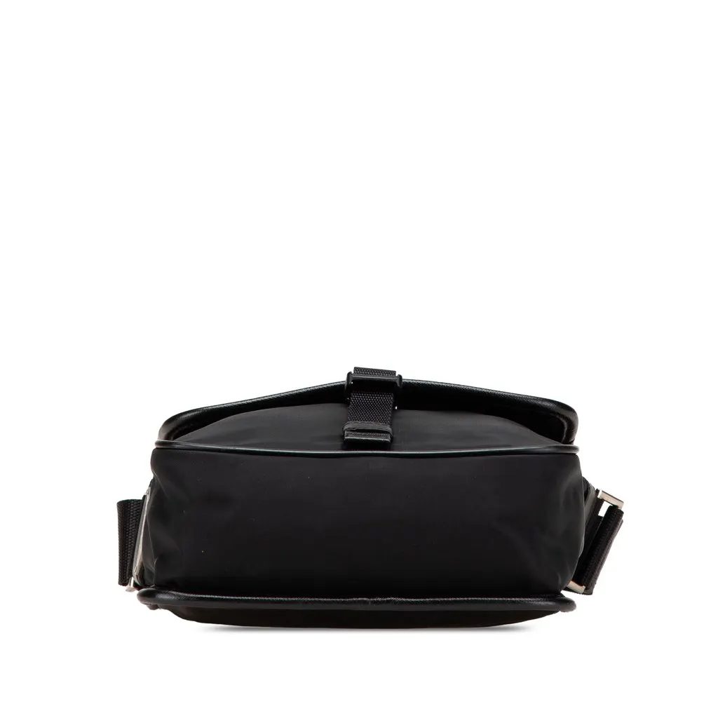Prada Tessuto Buckle Messenger Bag Black Good - Inside View