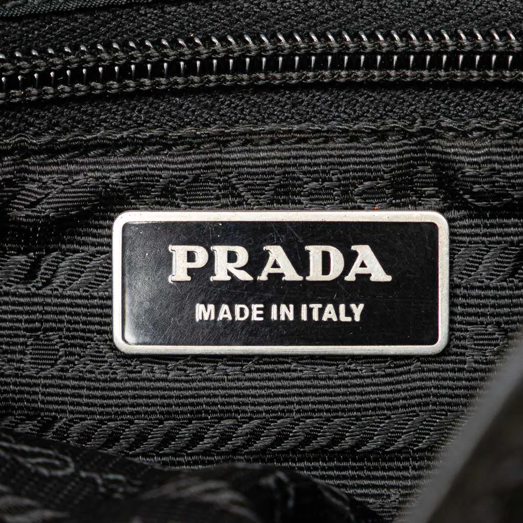 Prada Tessuto Buckle Messenger Bag Black Good - Box View