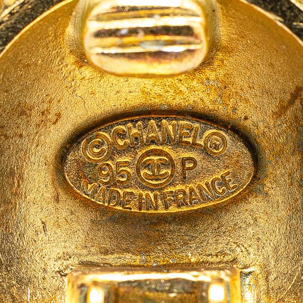 Chanel Gold Plated CC Clip On Earrings - 3