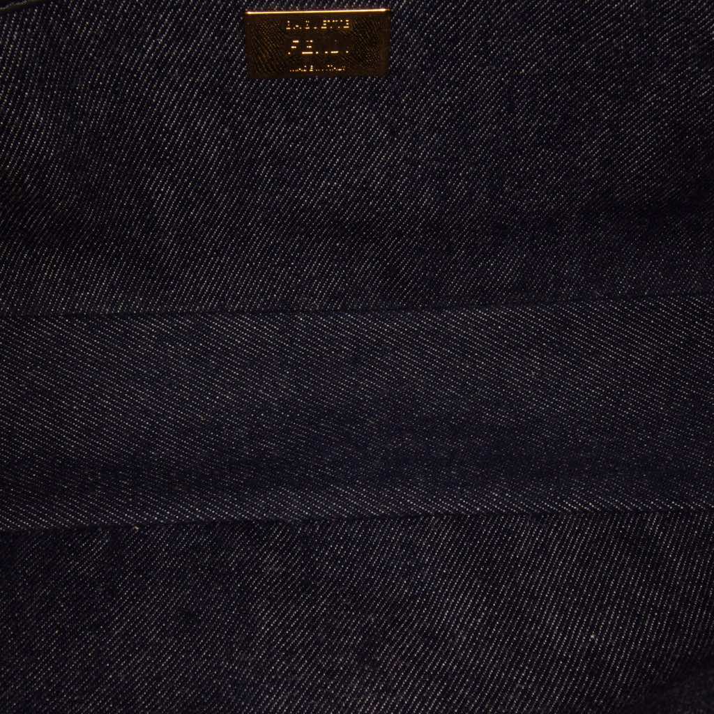 Fendi Large Denim Baguette Satchel - 4