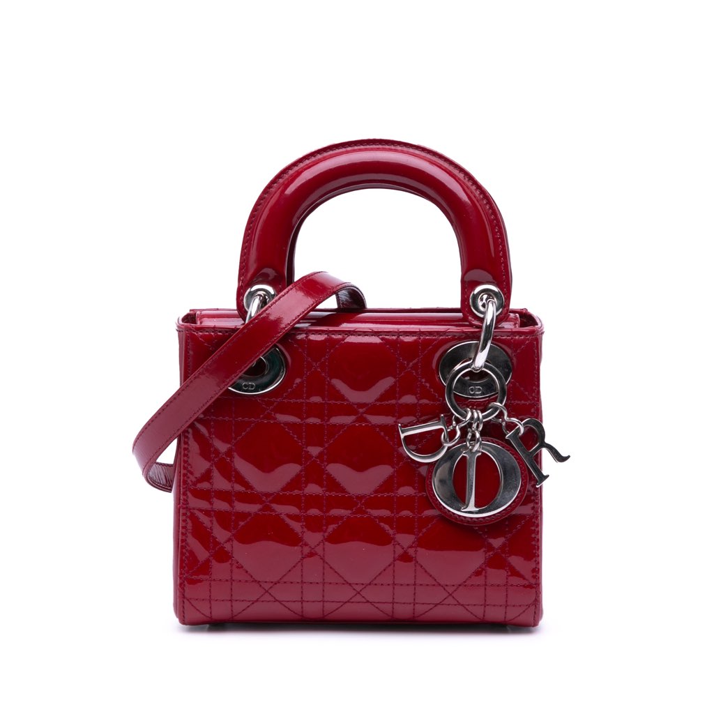 Dior Mini Patent Cannage Lady Dior