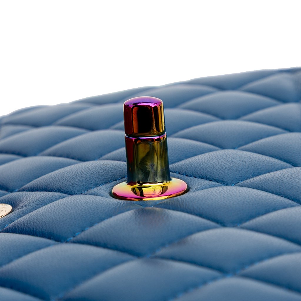 Chanel Small Classic Lambskin Rainbow Double Flap - Image 12