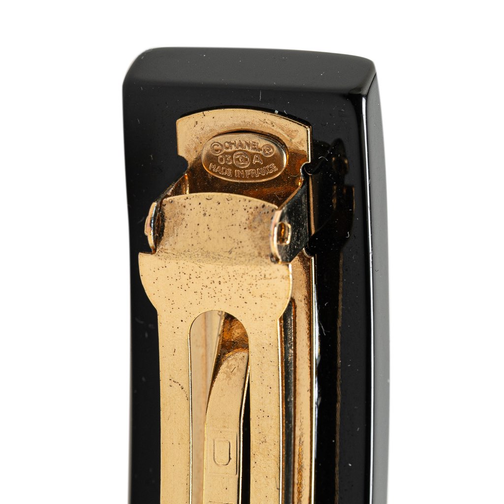 Chanel Resin CC Camellia Hair Barrette - 3