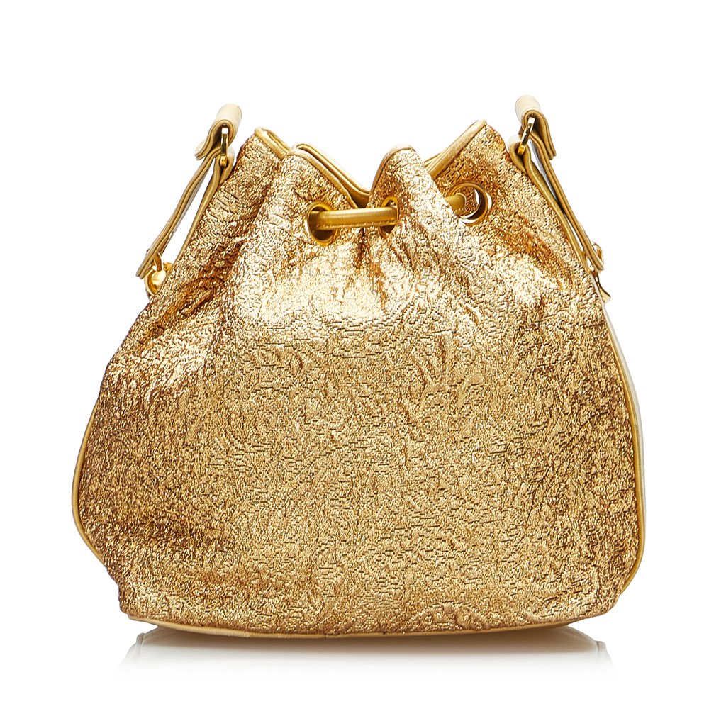 Chanel Brocade Bucket Bag - 3