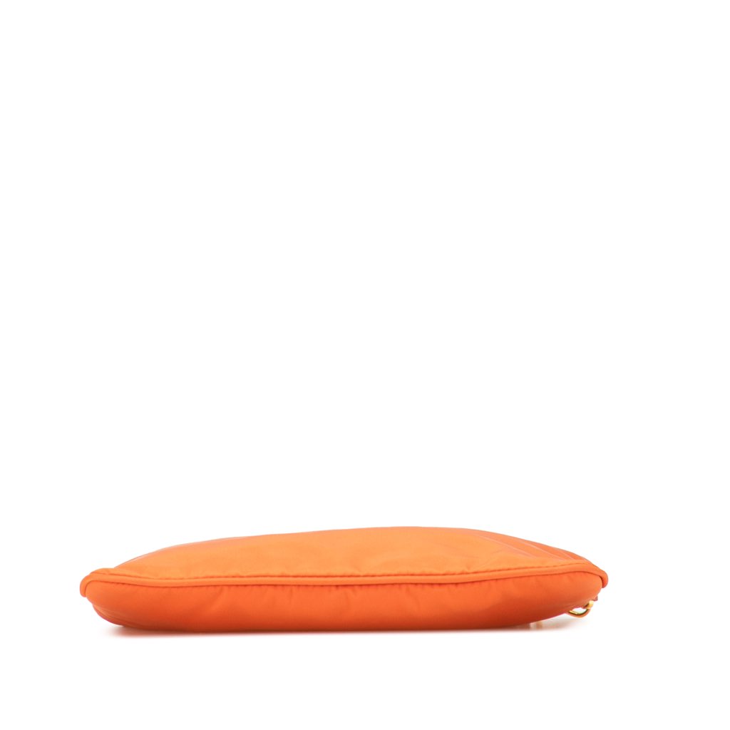 Prada Saffiano Trimmed Tessuto Wristlet Zip Pouch - 3