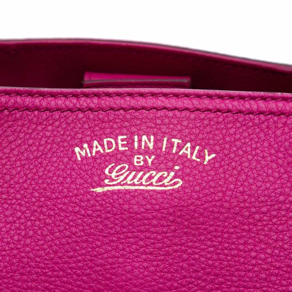 Gucci Medium Calfskin Bamboo Shopper Satchel - Side view