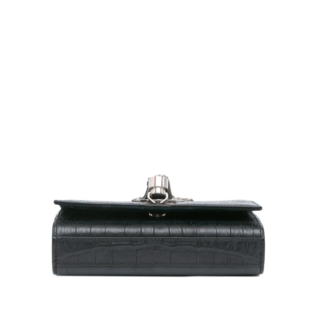 Saint Laurent Mini Croc Embossed Kate Tassel Crossbody - Image 6