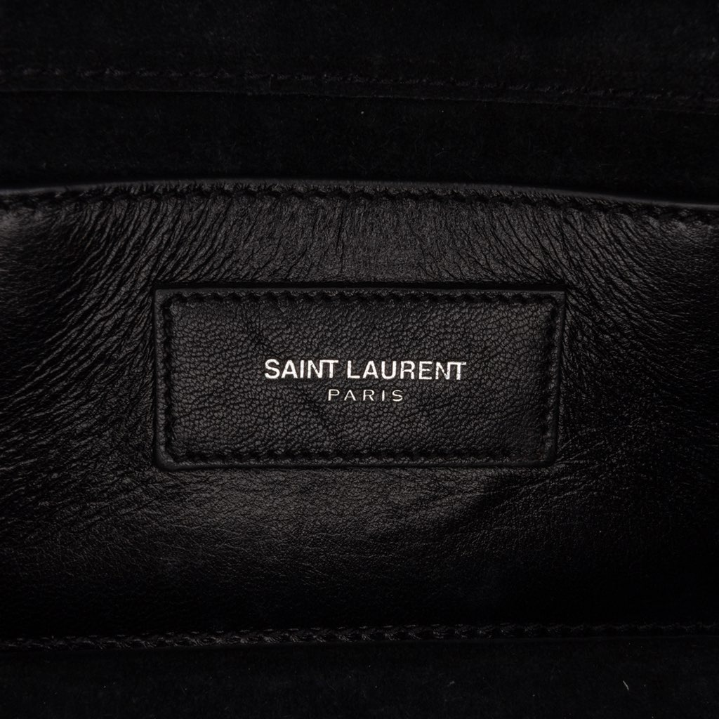 Saint Laurent Mini Croc Embossed Kate Tassel Crossbody - Side view