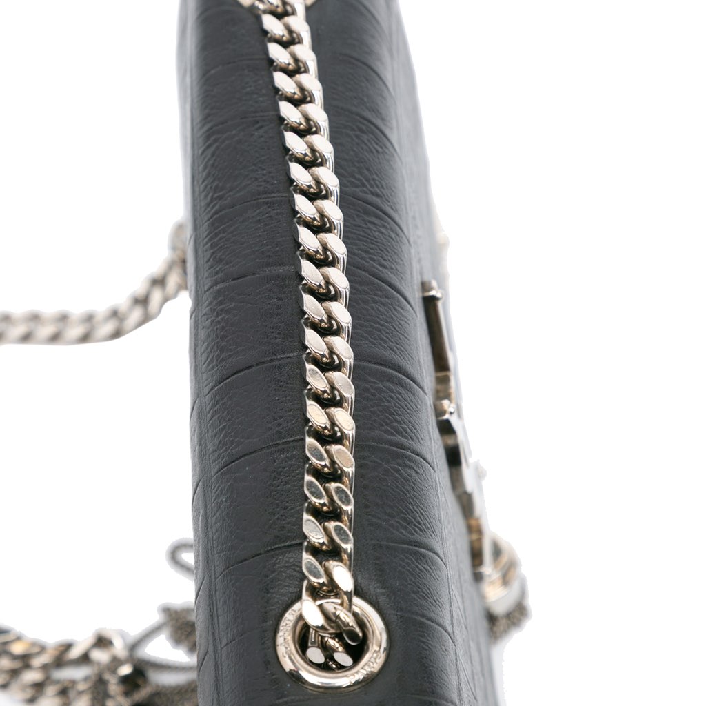 Saint Laurent Mini Croc Embossed Kate Tassel Crossbody - Image 11