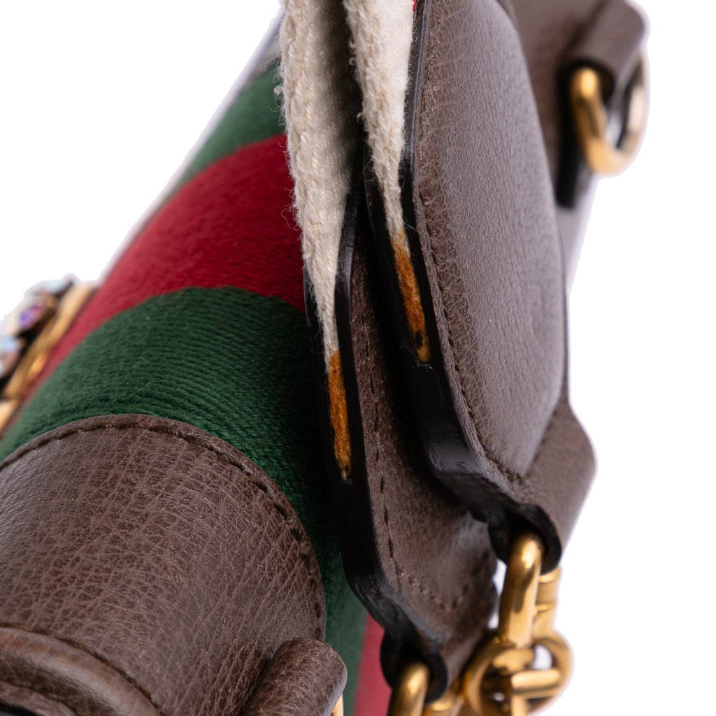 Gucci Small Linea Totem Crystal Heart Crossbody - Image 12