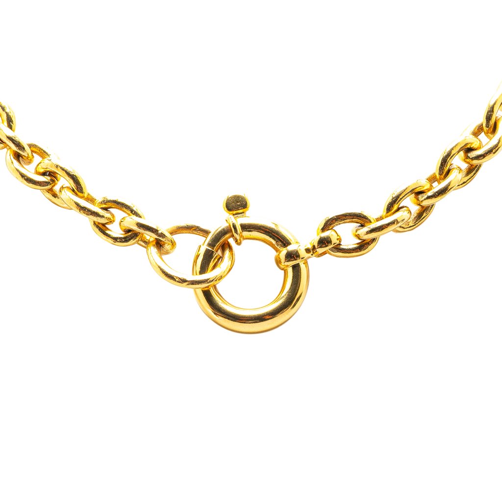 Chanel Gold Plated Triple CC Pendant Necklace - 2