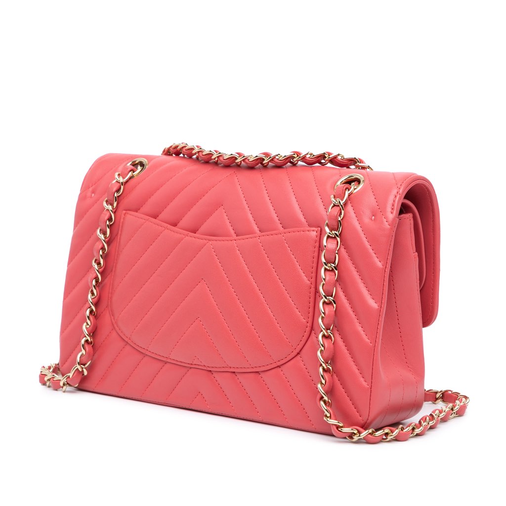 Chanel Medium Classic Chevron Lambskin Double Flap - 2